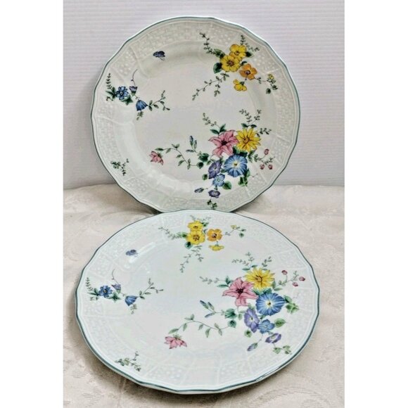 Mikasa Victoria Antique Green Salad Plate 8 1/8" D3401 Set Of 2 New - Picture 5 of 9